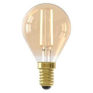 Dimbar Calex E14 filamentlampa bärnstensfärgad, 3,5W, 2100K