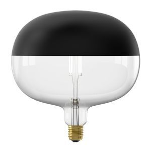 Dimbar Calex E27 toppförspeglad glödlampa LED svart, 6W, 1800K