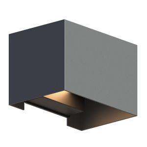 Antracit up down vägglampa aluminium, Dion, 7W, 3000K LED, IP54