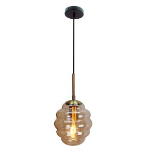 Modern fönsterlampa bärnstensfärgad, Lemay