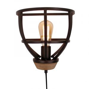 Industri vägglampa svart, Calvin