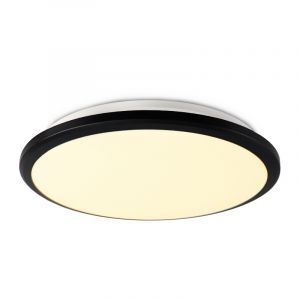 Svart modern plafond plast, Joachim, 24W, 3000K LED