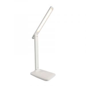Vit modern skrivbordslampa plast, Danila, 5W, justerbar ljusfärg LED, med beröringsdimmer