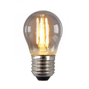 Dimbar Olucia E27 LED lampa, P45, 3w, rökglas, 2200k