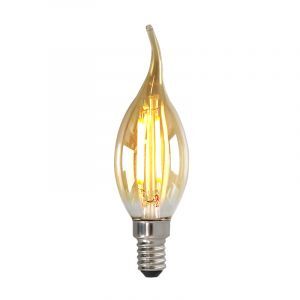 Dimbart Olucia E14 LED-spetsljus, 3w, bärnstensfärgat glas, 2200k