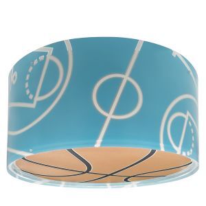 Blå taklampa barn plast, Basketball