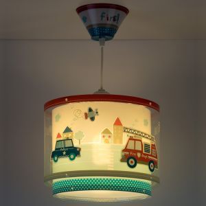 Blå fönsterlampa barn plast, Police