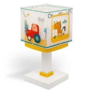 Flerfärgad bordslampa barn plast, Farm