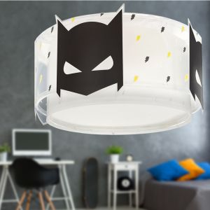 Svart taklampa barn plast, Hero