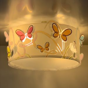 Flerfärgad taklampa barn plast, Butterfly