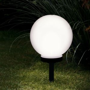 Svart trädgårdsspotlight plast, Zora, 0,5W, 3000K LED, IP44, med brytare