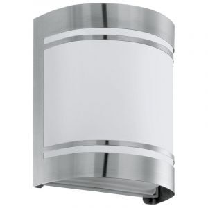 Silver modern utelampa glas, Aartje, IP44