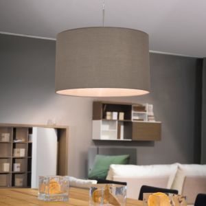 Taupe modern fönsterlampa tyg, Abano