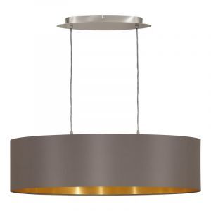 Brun modern fönsterlampa tyg, Terme