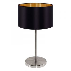 Guld modern bordslampa tyg, Terme, med brytare
