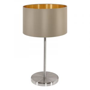 Guld modern bordslampa tyg, Terme, med brytare