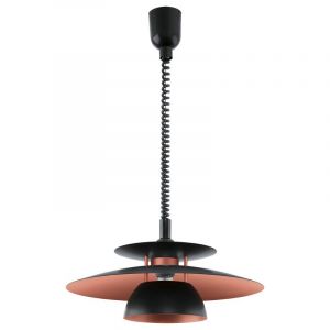 Svart design fönsterlampa stål, Lariana