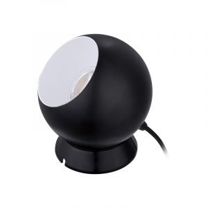 Svart bordslampa stål, Alliano, med brytare