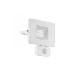 Vit utomhus vägglampa med rörelsesensor aluminium, Joey, IP44
