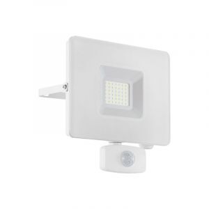 Vit utomhus vägglampa med rörelsesensor aluminium, Joey, IP44