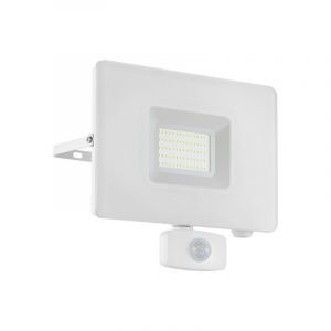 Vit utomhus vägglampa med rörelsesensor aluminium, Joey, IP44