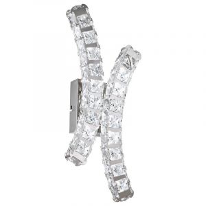 Krom design vägglampa kristall, Dirk, 12W, 4000K LED