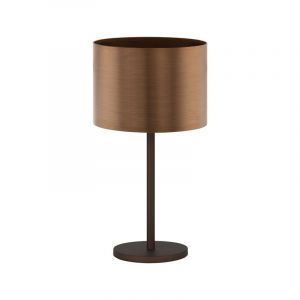 Brun design bordslampa plast, Noor, med brytare