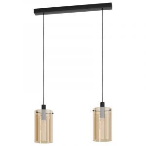 Bärnstensfärgad modern fönsterlampa glas, Ritesh