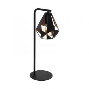 Svart design bordslampa stål, Acri, med brytare