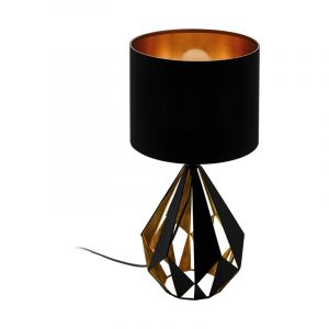Svart design bordslampa stål, Acri, med brytare