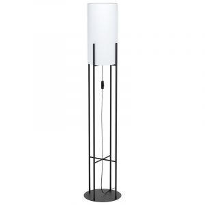 Svart retro golvlampa stål, Patty, med brytare