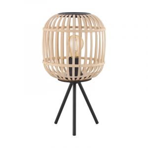 Svart rustik bordslampa stål, Ankie, med brytare