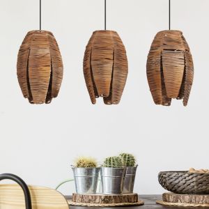 Trä fönsterlampa brun, Joyca