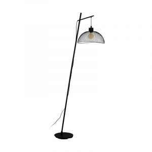 Svart industri golvlampa stål, Ritish, med brytare