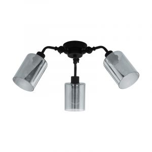 Svart modern plafond stål, Paola