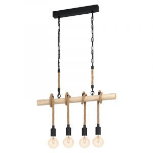 Trä fönsterlampa brun, Zerina