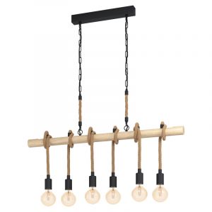 Trä fönsterlampa brun, Zerina