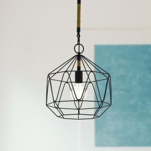 Svart industri fönsterlampa metall, Nicki