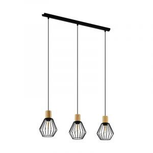 Svart industri fönsterlampa stål, Josefien