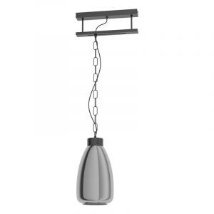 Svart design fönsterlampa glas, Annefleur