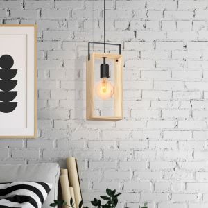 Rustik fönsterlampa trä, Olaf