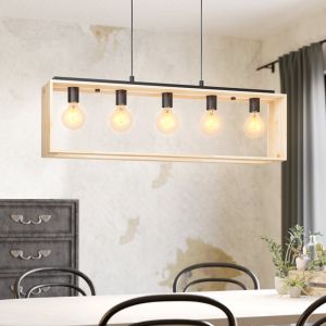 Rustik fönsterlampa trä, Olaf