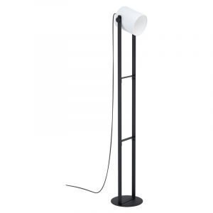 Trä golvlampa svart, Kaspar, med brytare