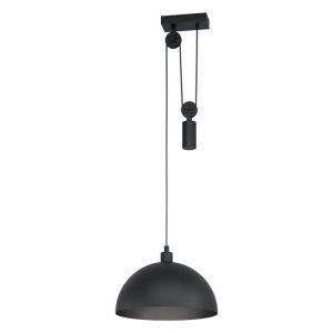 Svart industri fönsterlampa stål, Yvette