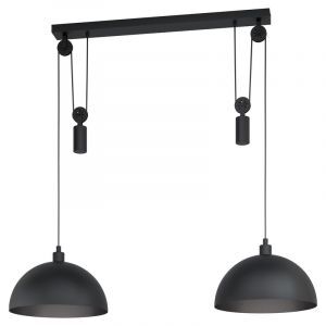 Svart industri fönsterlampa stål, Yvette