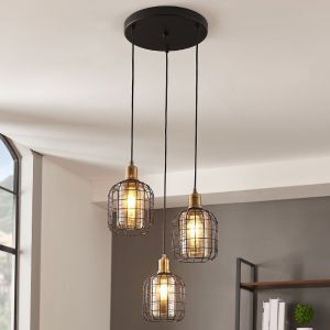 Svart industri fönsterlampa stål, Maida