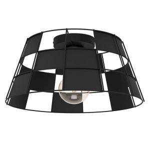 Svart taklampa aluminium, Nelly