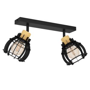 Svart retro spotlight tak aluminium, Redouan