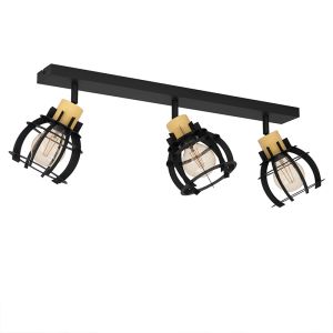 Svart retro spotlight tak aluminium, Redouan