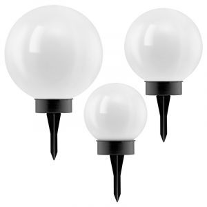 Svart trädgårdsspotlight plast, Zora, 0,5W, 3000K LED, IP44, med brytare